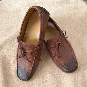 DI BIANCO Men’s Brown Leather Loafers, Sz 10, made in Italy. Excellent Condition